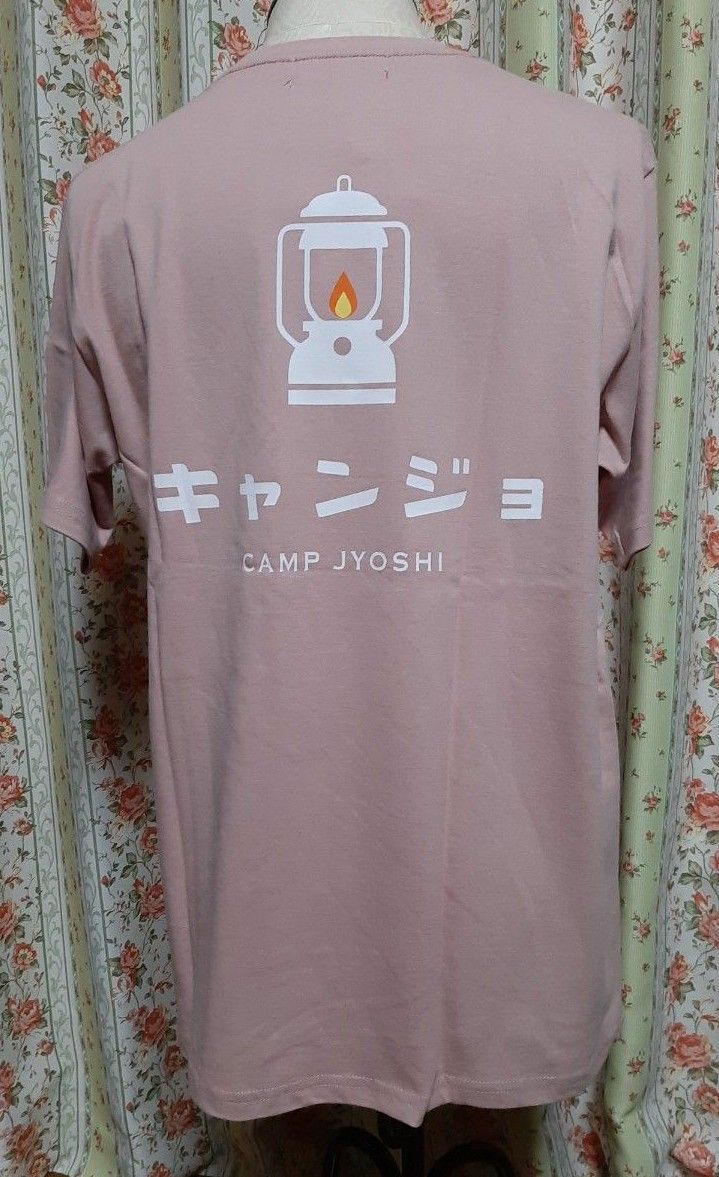 キャンプ Tシャツ  キャンジョ  Ｌサイズ  未使用タグ付き