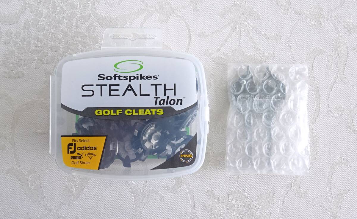 未使用 Softspikes ソフトスパイク ステルスタロン スパイク鋲 STEALTH Talon シューズ用 18個入り 工具おまけ スパイク交換 ゴルフ用品 の画像1