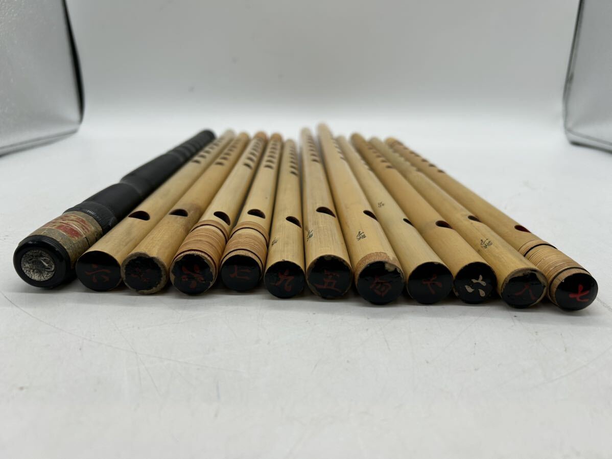 KY0430 традиционные японские музыкальные инструменты сякухати бамбук производства поперечная флейта shinobue кото старый . бамбук дудка . приятный Zaimei? продажа комплектом 