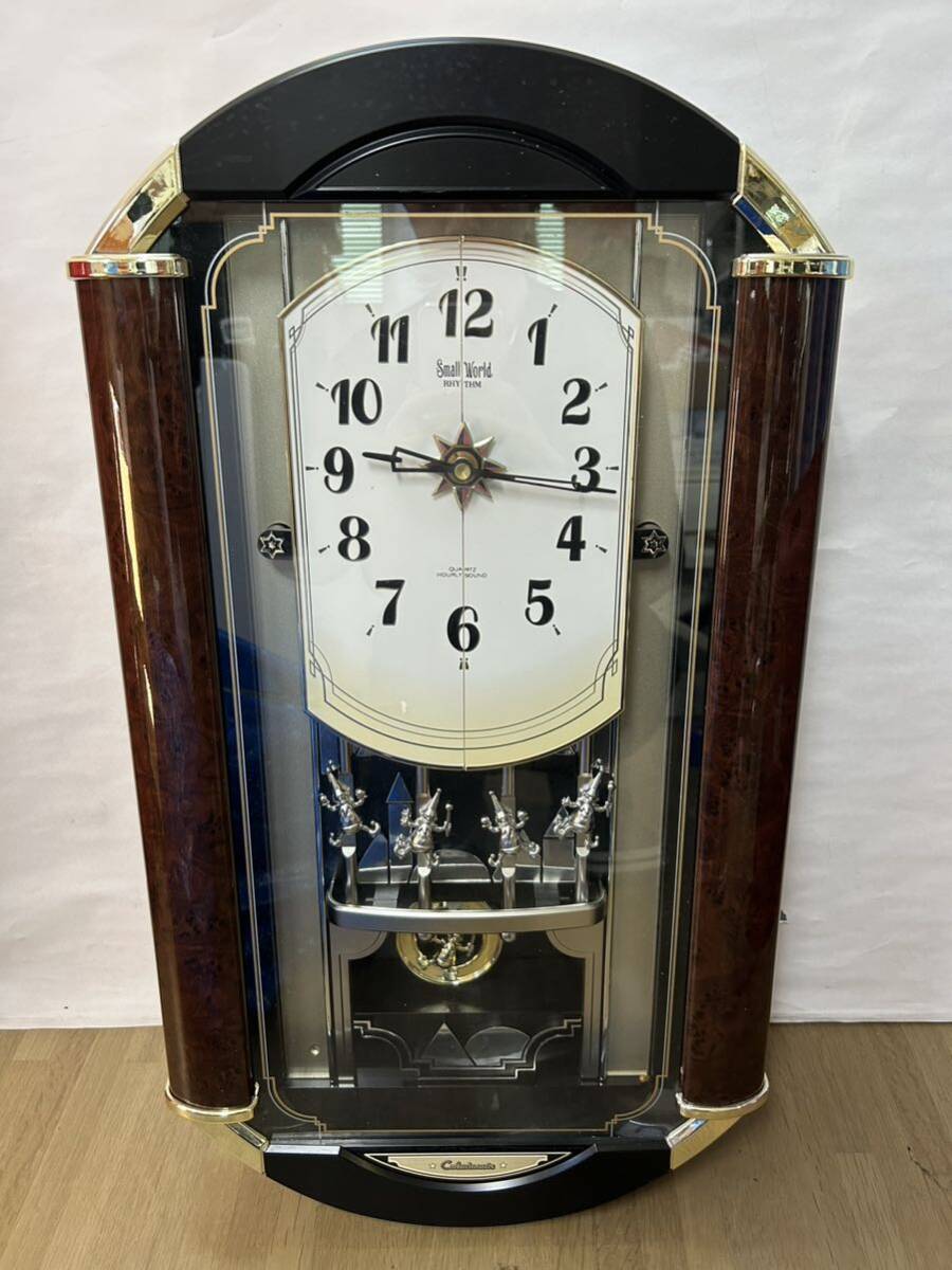 KY0428 アンティーク 柱時計 振り子時計 昭和レトロ 掛け時計 スモールワールド の画像1