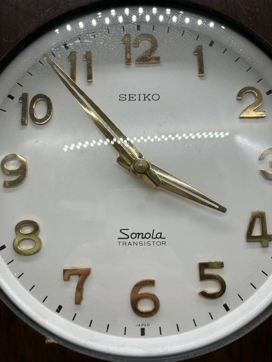 KY0428 セイコー SEIKO 振り子時計 昭和レトロ アンティーク 掛け時計 掛時計 _画像2