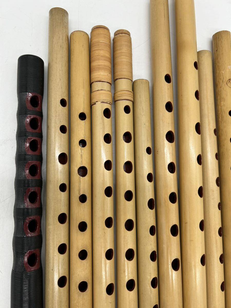 KY0430 традиционные японские музыкальные инструменты сякухати бамбук производства поперечная флейта shinobue кото старый . бамбук дудка . приятный Zaimei? продажа комплектом 
