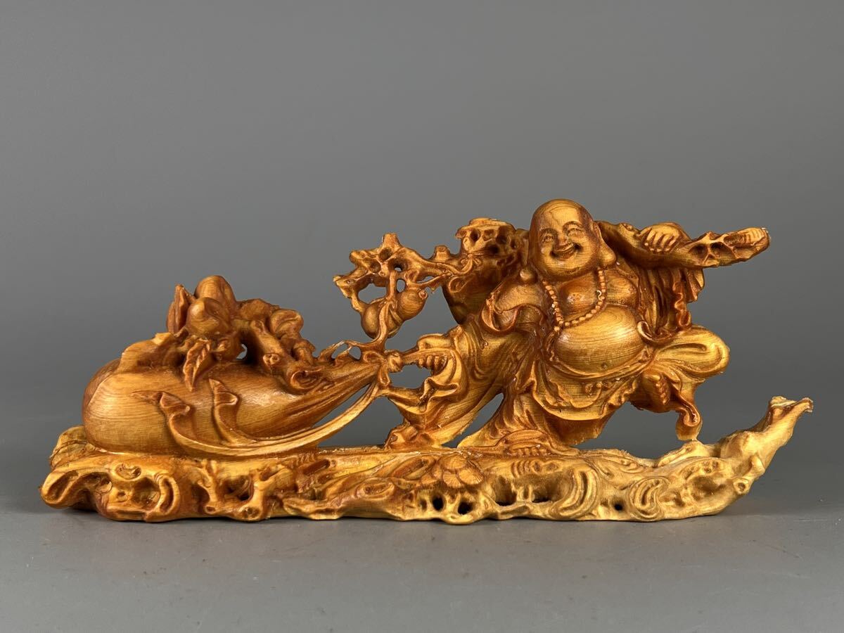新品未使用 置物 開運 仏像 七福神 高級天然木彫り 布袋様 風水 新品未使用 置物 開運 仏像 七福神 高級天然木彫り 布袋様 風水