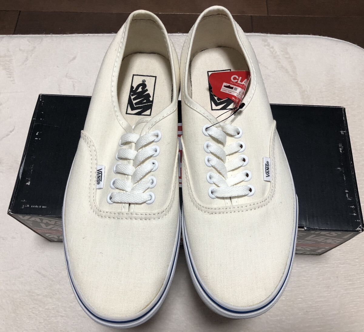 ☆新品未使用☆ VANS バンズ オーセンティック AUTHENTIC 白 ホワイト 26cm us8 usa era エラ oldskool dogtownの画像3