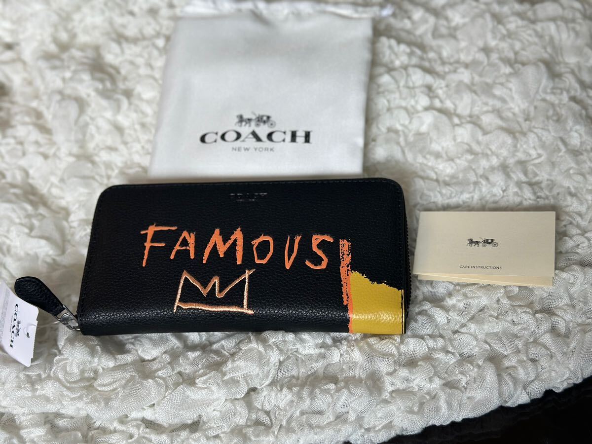 93 新品 COACH コーチ 長財布 ラウンドファスナー C5447の画像1