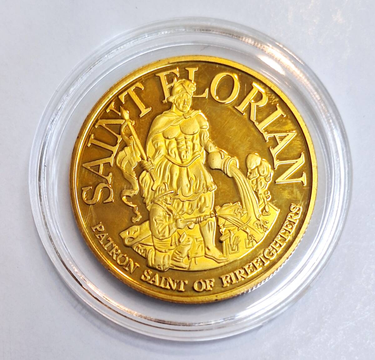 アメリカ アトランタ ファイヤーレスキュー チャレンジコイン 金メッキ 記念コイン コレクションコイン 金メダル 大型