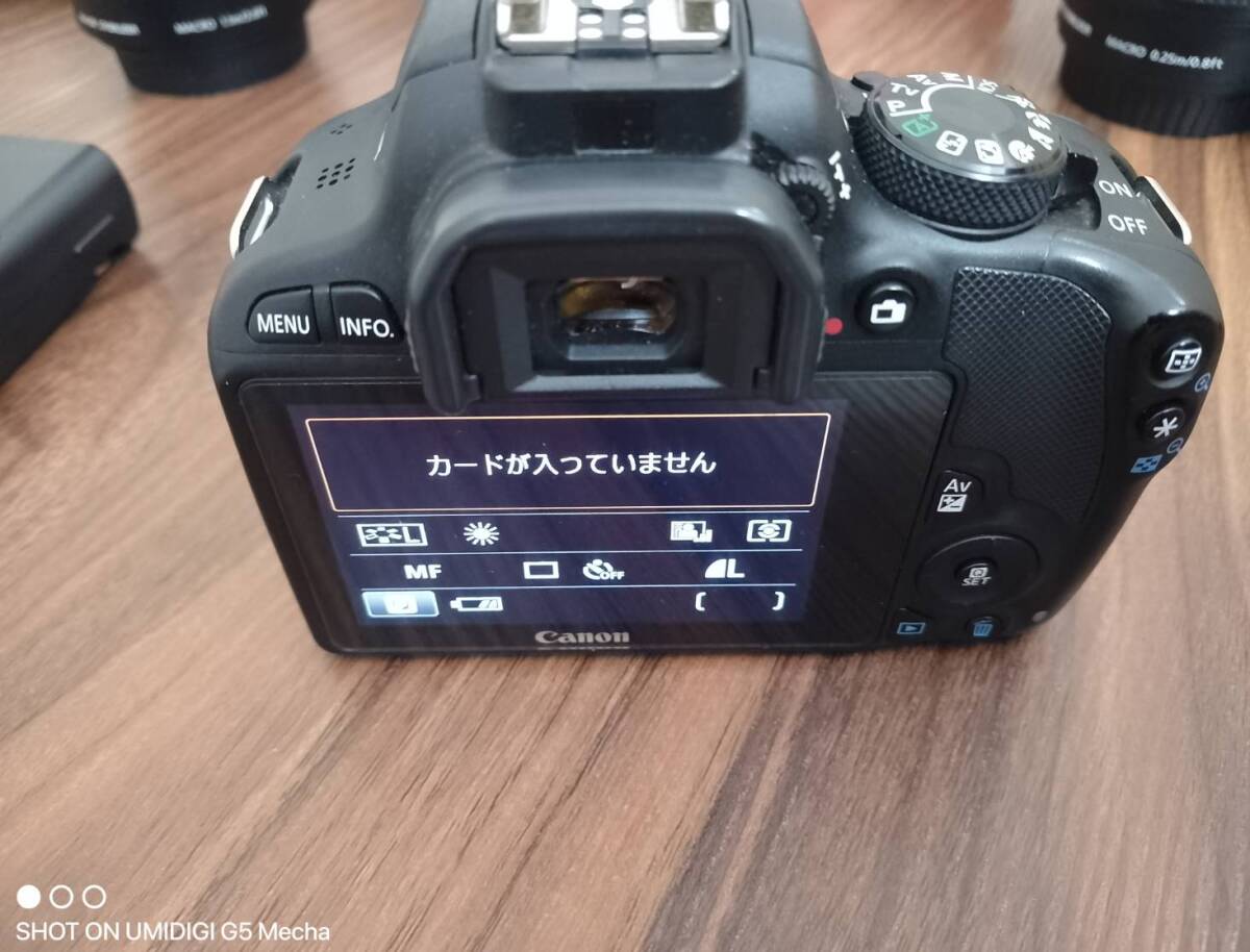 GD63 【1円から】 CANON EOS Kiss X7 EF-S 55-250mm EF-S 18-55mm デジタル一眼レフ カメラ レンズ キャノン セット 稼働_画像3