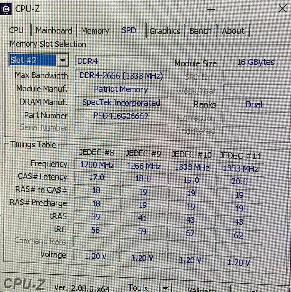 Patriot [DDR4-2666HMz 16GB×2枚] デスクトップPC用メモリー