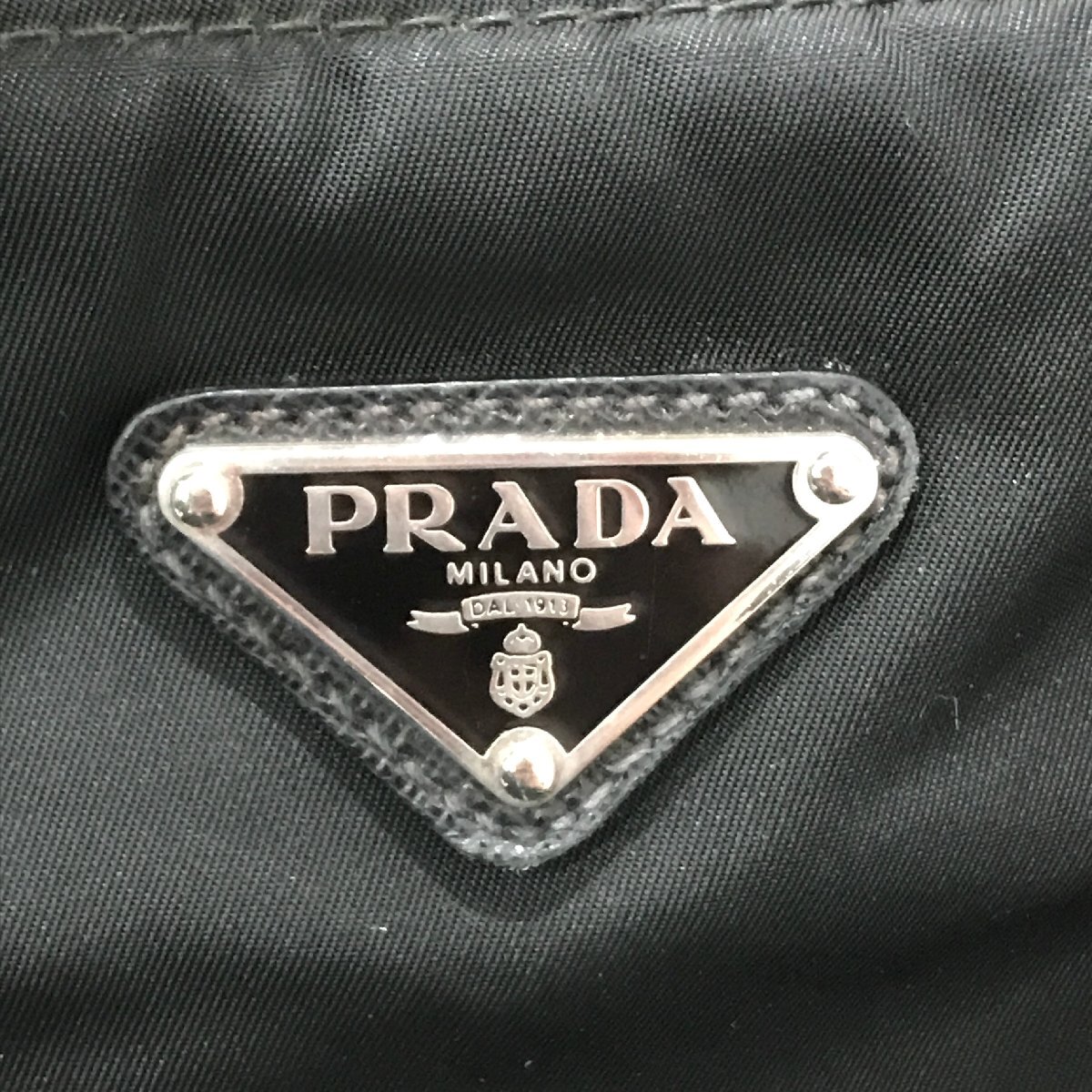 1円 良品 PRADA プラダ 三角ロゴ テスート ナイロン ボディ ショルダー バッグ ブラック a3088