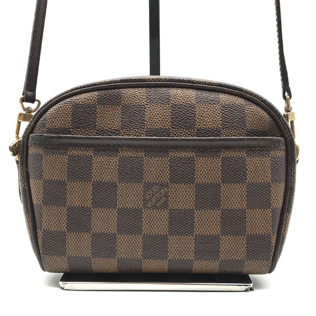 1円 良品 LOUISVUITTON ルイヴィトン ダミエ イパネマ ポシェット 2WAY ミニ ショルダー バッグ ブラウン a2891の画像1