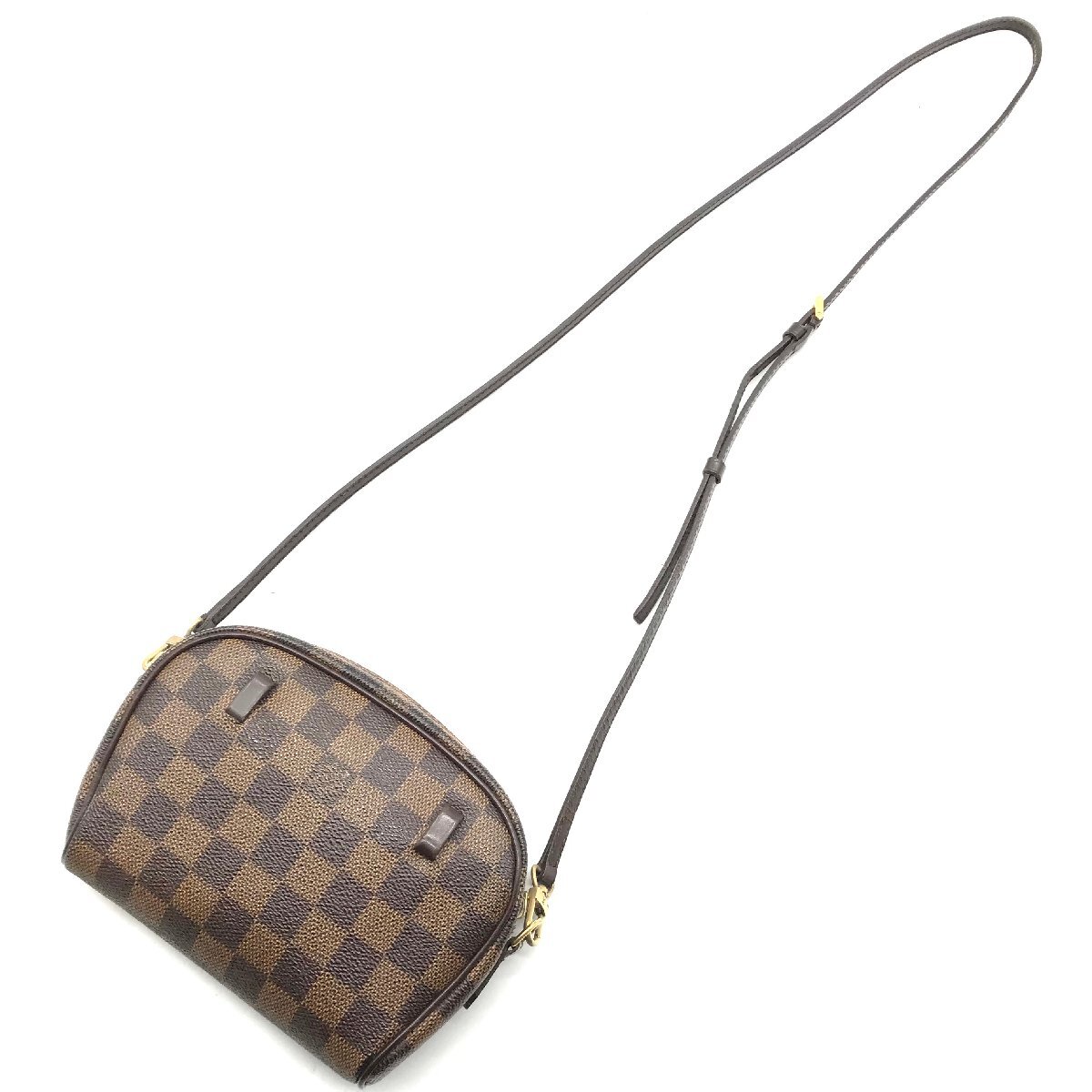 1円 良品 LOUISVUITTON ルイヴィトン ダミエ イパネマ ポシェット 2WAY ミニ ショルダー バッグ ブラウン a2891の画像2