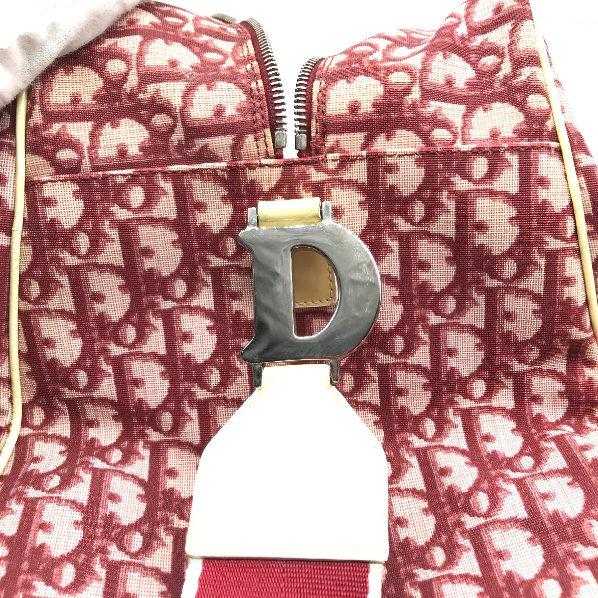 1 иен хорошая вещь Christian Dior Dior Toro ta-2WAY рука Boston сумка на плечо красный a2757