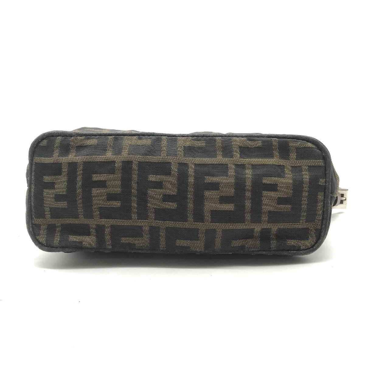 1円 良品 FENDI フェンディ ズッカ FFロゴ金具 キャンバス レザー ワンショルダー バッグ a3430_画像3