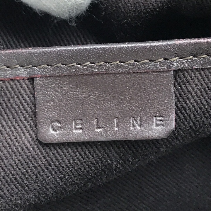 美品 CELINE セリーヌ ハンド バッグ Cマカダム ブラウン レザー キャンバス k1785_画像9