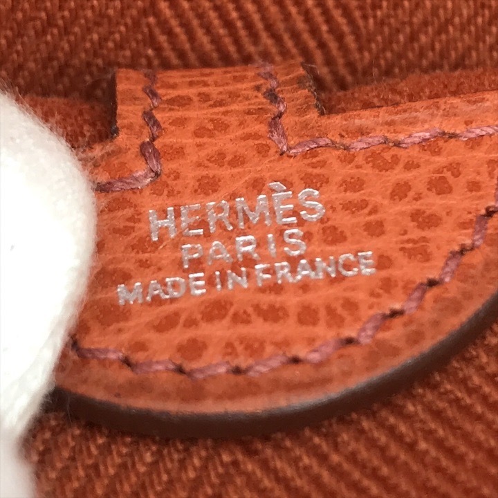 展示品 HERMES エルメス サックコロラドPM ヴァッシュリエジェ トワルシェブロン シカクI刻印 ワンショルダー バッグ a3195_画像10