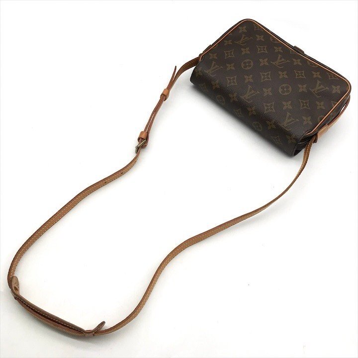 1円 良品 LOUISVUITTON ルイヴィトン モノグラム サンジェルマン 24 ショルダー バッグ ブラウン a3200の画像2