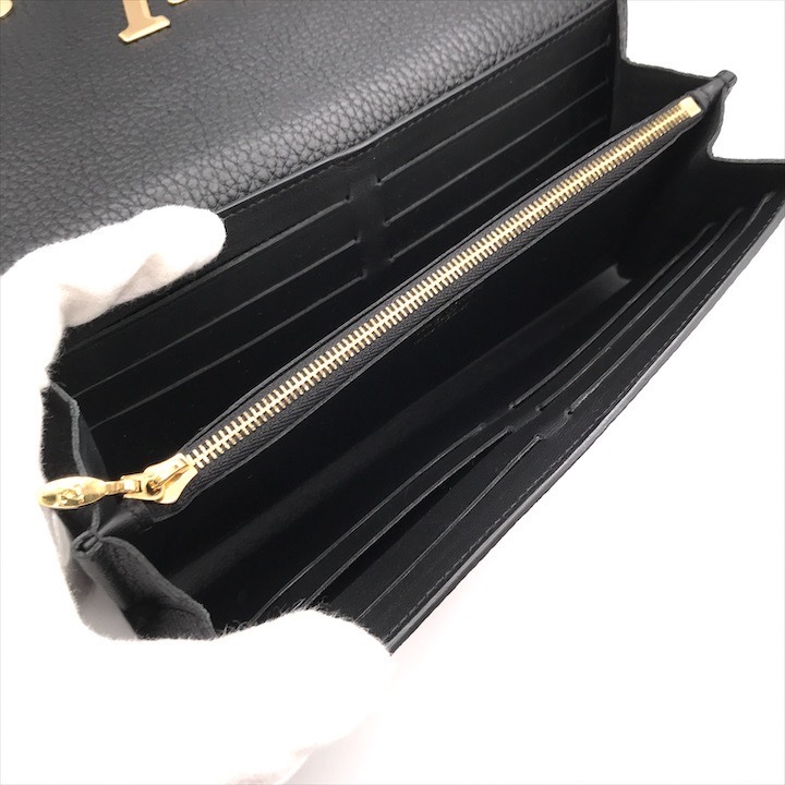 美品 LOUIS VUITTON ルイヴィトン トリヨン ポルトフォイユ カプシーヌ ノワール 長財布 ブラック a3232_画像7