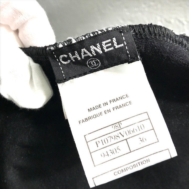 1円 超美品 CHANEL シャネル カメリア ココマーク 水着 36 98P ブラック スイムウェア m12380