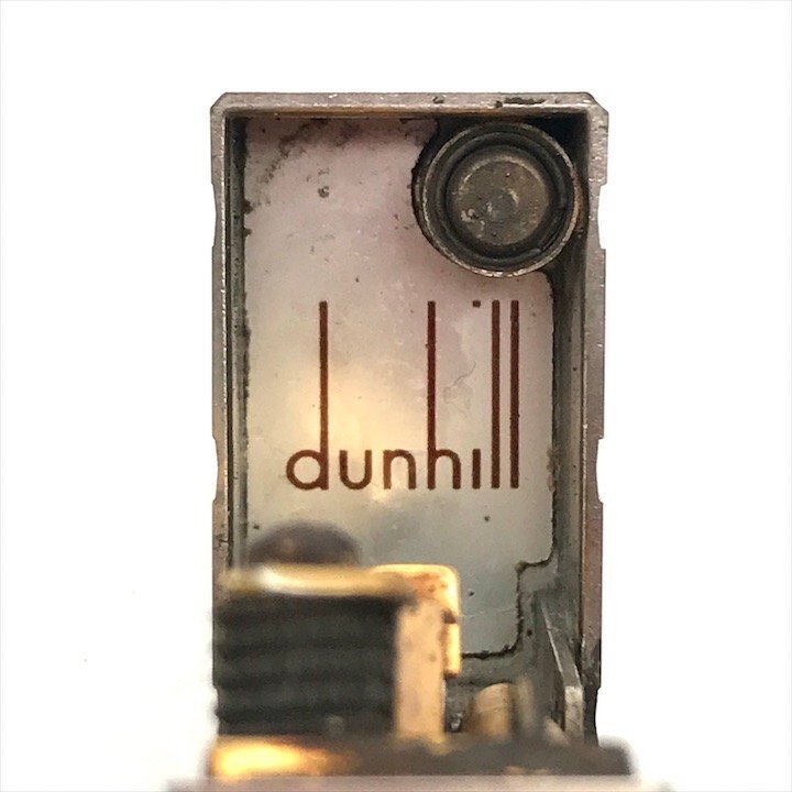 1円 美品 dunhill ダンヒル ガスライター ストライプ ゴールド シルバー 煙草グッズ 喫煙具 着火良好 a1951の画像9
