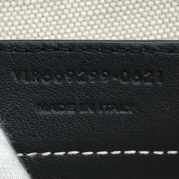 良品 SAINT LAURENT サンローラン リヴゴーシュ キャンバス レザー ショルダー バッグ ブラック ホワイト 669299 k1853_画像10