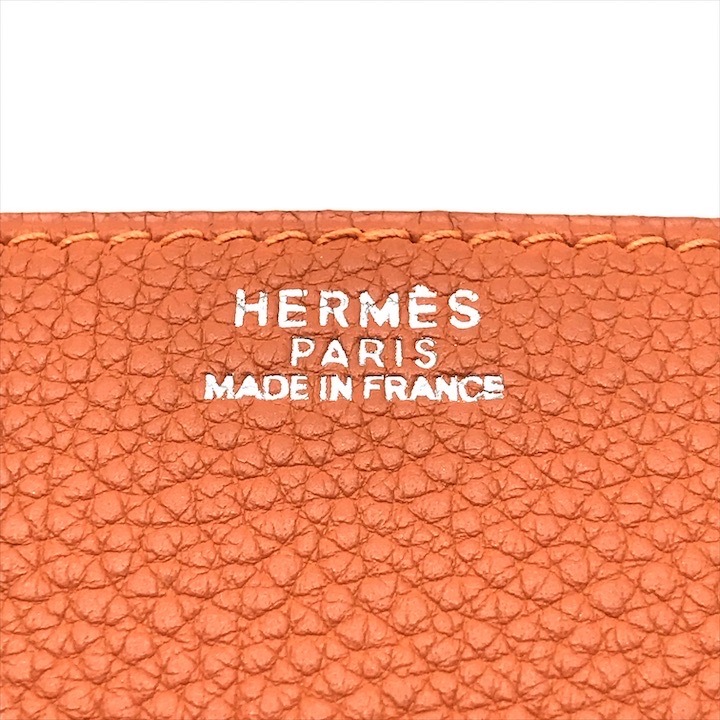 展示品 HERMES エルメス ドゴン トゴ セカンド クラッチ バッグ オレンジ a3253の画像9