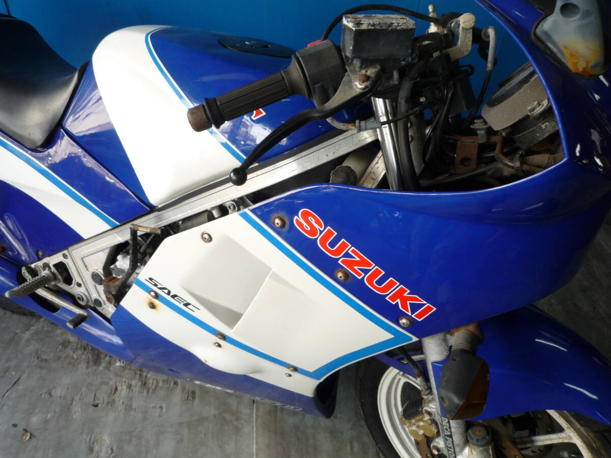 SUZUKI RG250 Gamma blue / white cheap offer car half-price delivery campaign limited time car body base price sundry expenses 0 jpy engine starting has confirmed super-discount Yokohama P-Yard