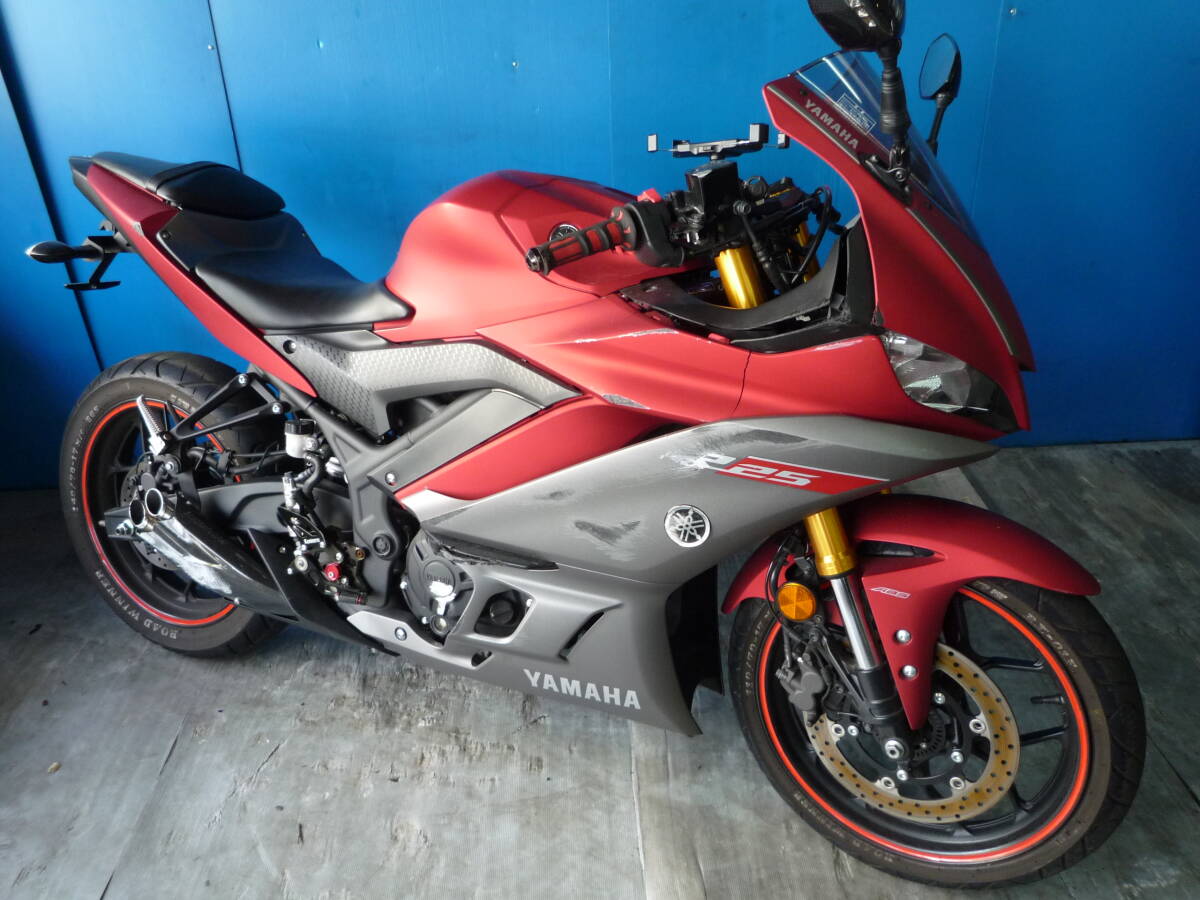 YAMAHA YZF-R25A M赤 格安提供車 エンジン始動動画 半額配送キャンペーン 期間限定車体本体価格 現状渡し諸経費０円 激安 横浜 P-Yard_画像1