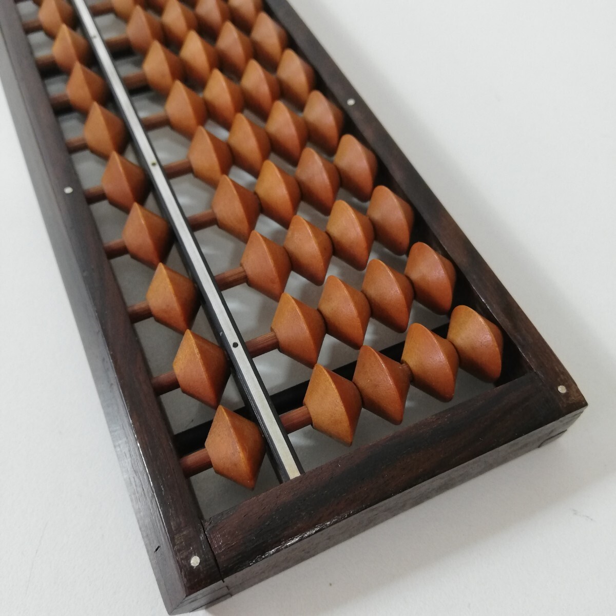 トモエ そろばん 算盤 22.2cm 15桁 [ 木製 レトロ ビンテージ MADE IN JAPAN 計算機]の画像5