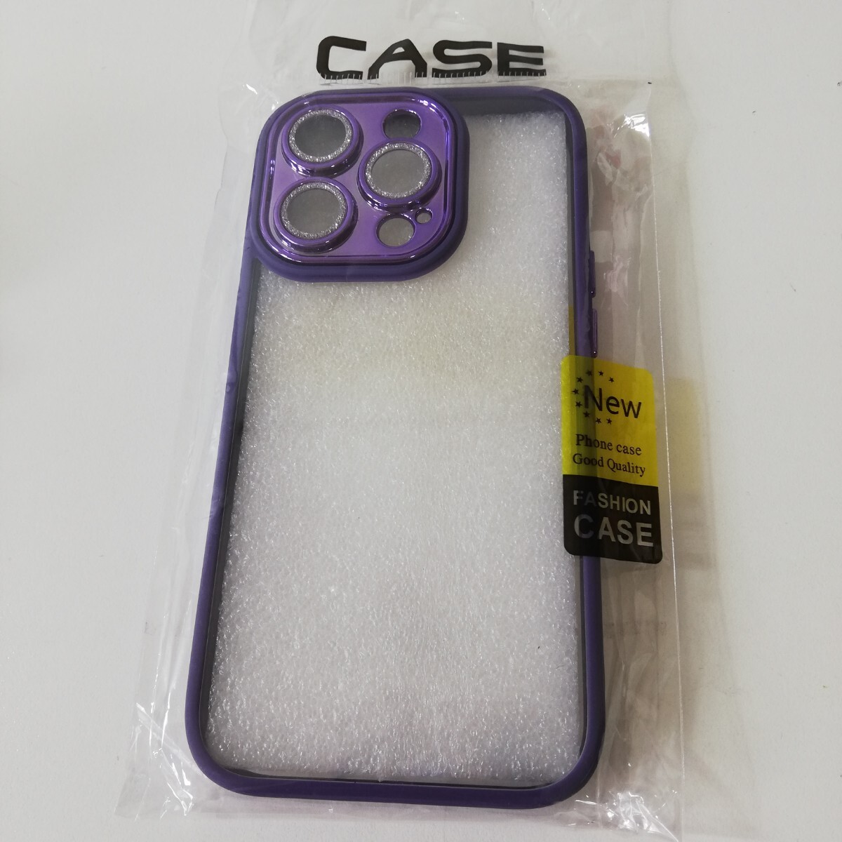 FASHION CASE iPhone ケース 紫 パープル ラメ入り 未使用品 _画像1