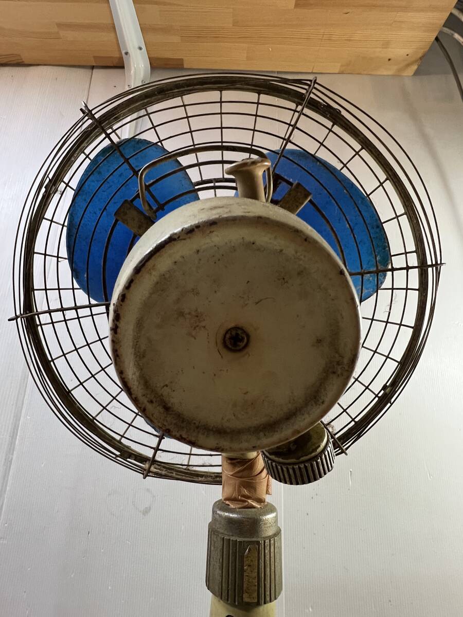  retro electric fan FUJIDENKI *2317v* antique retro collection household articles consumer electronics Showa era 3 sheets wings root present condition goods long-term keeping goods photograph reference 