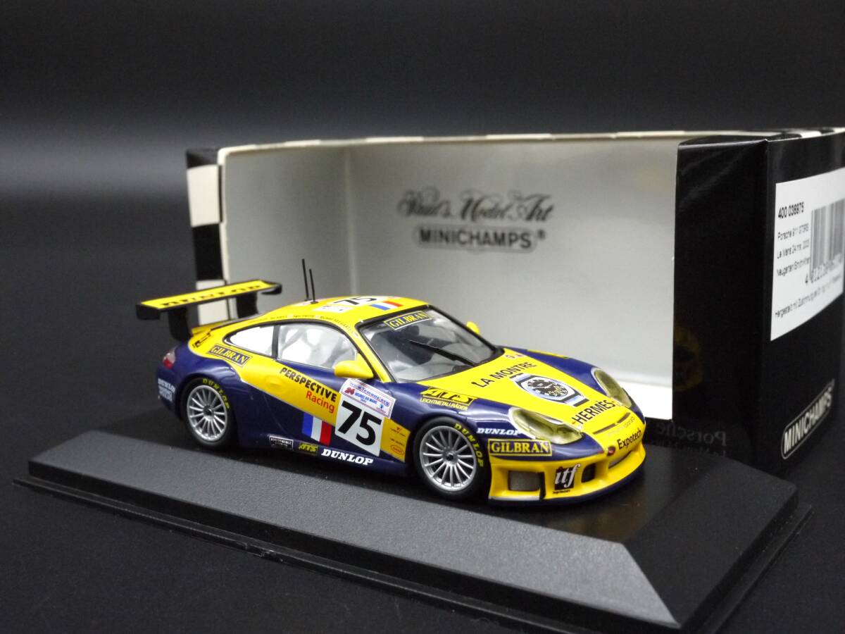 1:43 Minichamps ポルシェ 911 (996) GT3 RS ルマン 24h 2003 エルメス Hermes #75 Porscheの画像5