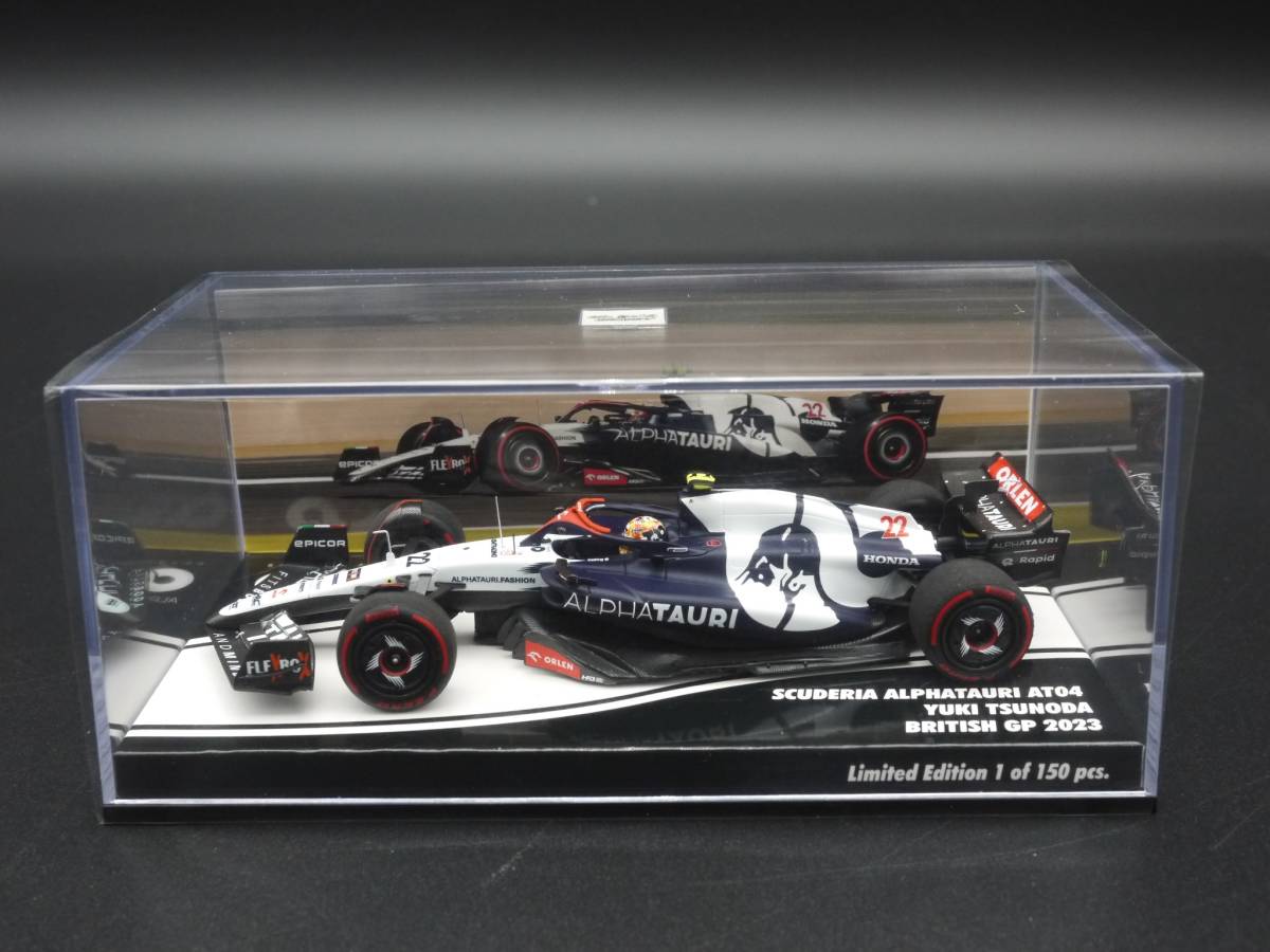 1:43 Minichamps アルファタウリ F1 AT04 イギリスGP 2023 角田裕毅 #22 Tsunoda Alphatauri 限定BOXの画像3