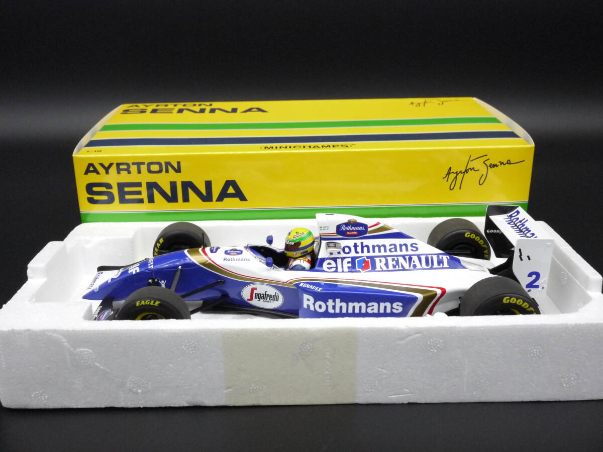 1:18 Minichamps ウィリアムズ FW16 ラストレース A.セナ #2 ロスマンズ仕様 サンマリノGP イモラ Sennaの画像2