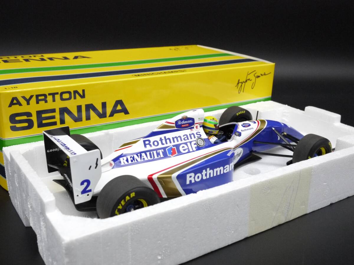1:18 Minichamps ウィリアムズ FW16 ラストレース A.セナ #2 ロスマンズ仕様 サンマリノGP イモラ Sennaの画像6
