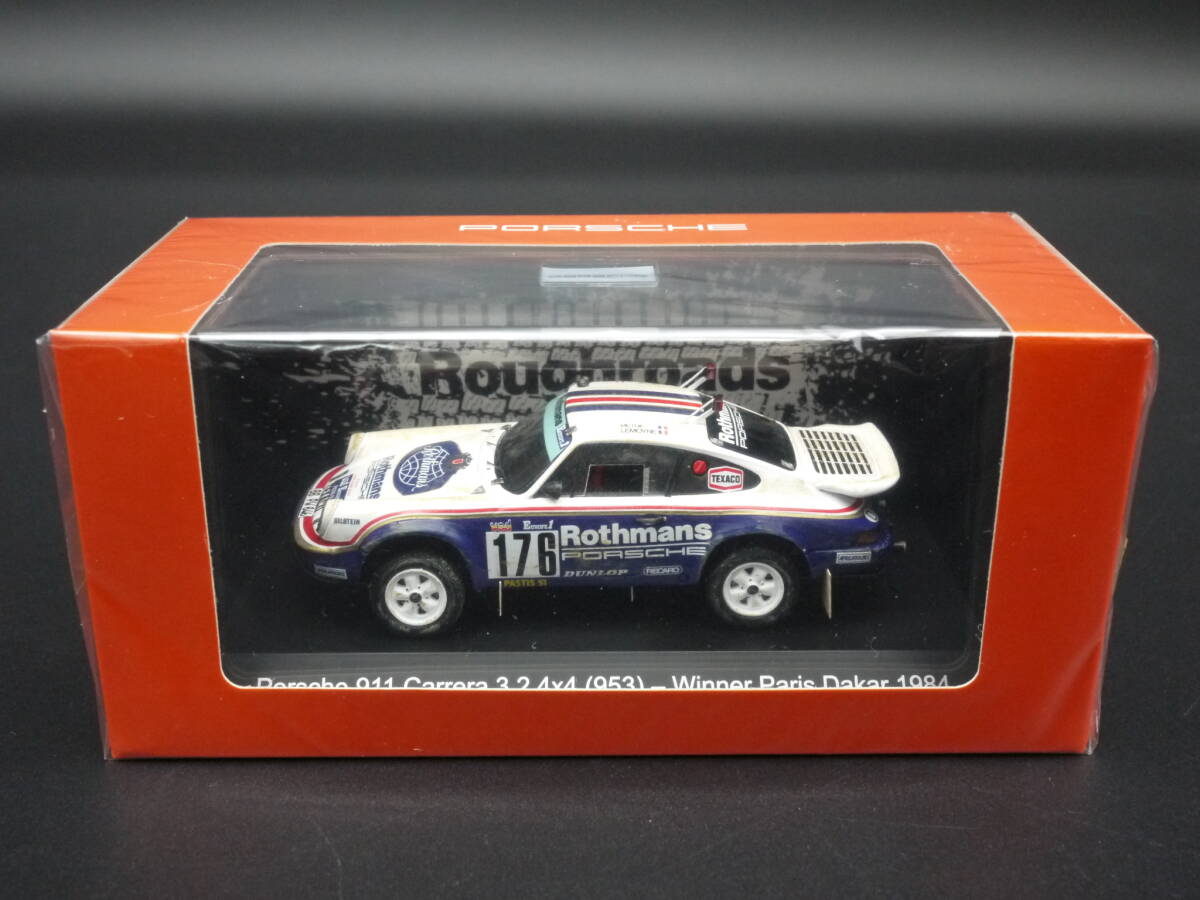 1:43 Spark ポルシェ 911 (953) Carrera 3.2 4x4 ロスマンズ パリ ダカール ラリー 1984 優勝 #176 Rothmans Paris Dakar Porsche特注_画像1