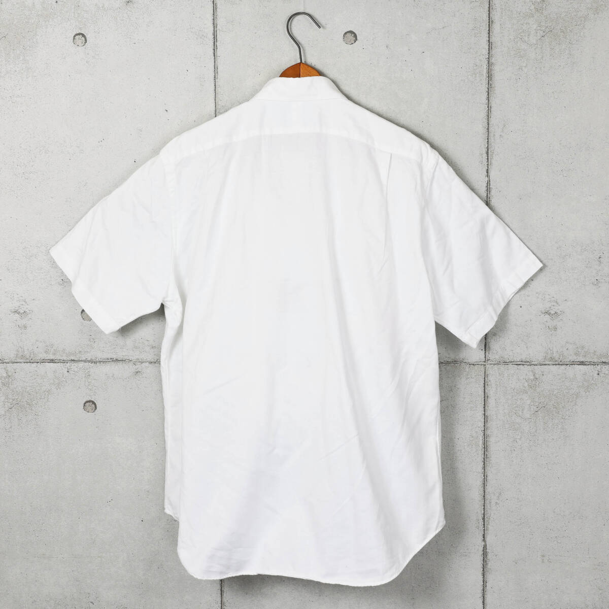 Poloラルフローレン◆ヘリンボーン 半袖 レギュラーカラーシャツ◆ホワイト◆サイズLの画像2