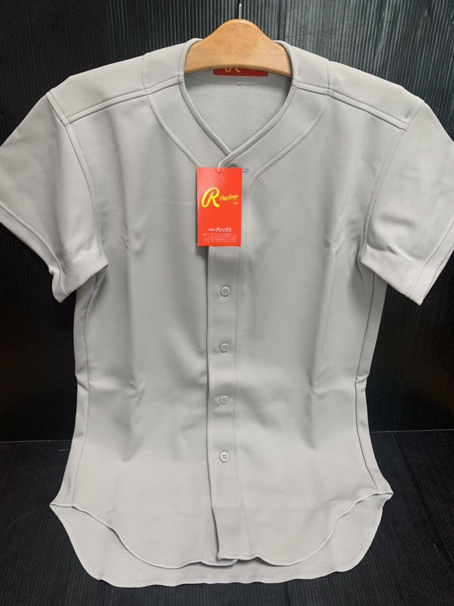 新品　ローリングス　野球　ユニホームシャツ　BRY-64 Lサイズ(170cm) グレー_画像1