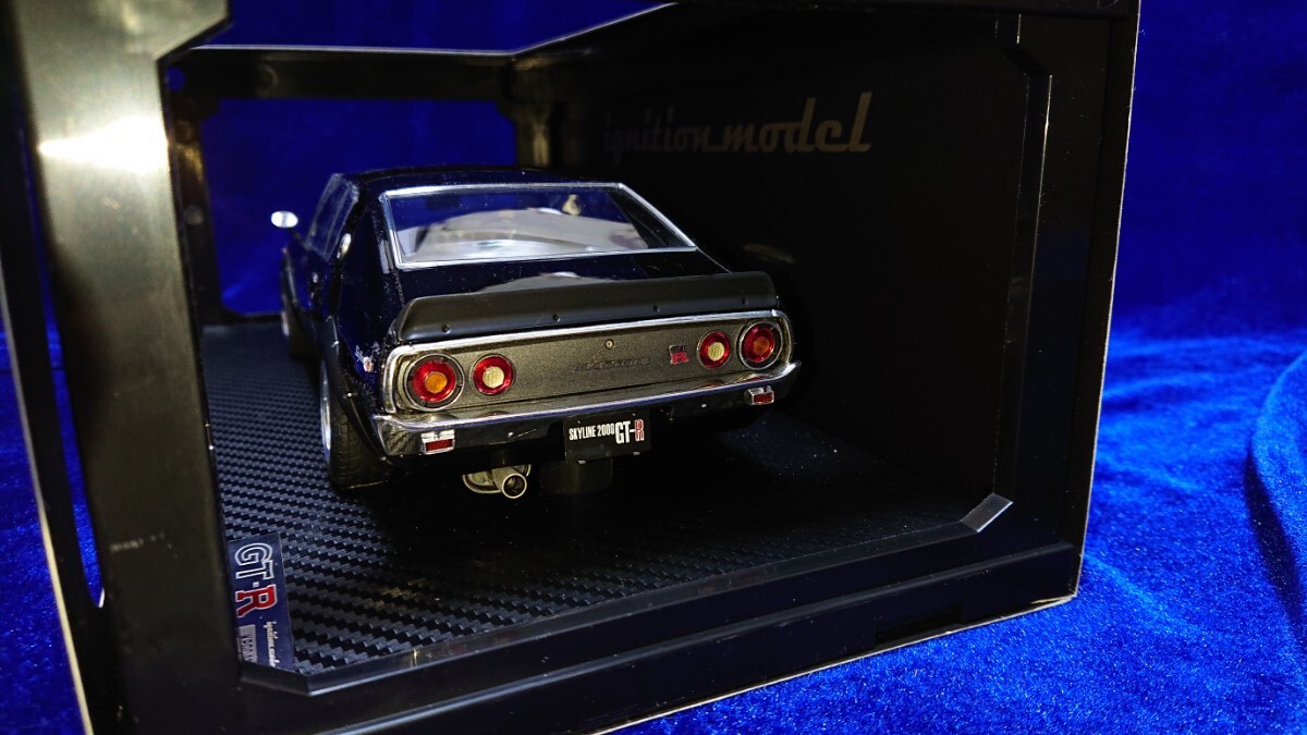 1/18 NISSAN SKYLINE 2000 GT-R KPGC110 BLACK IG0223 Ignition model イグニッションモデル 日産 スカイライン ケンメリ ブラックの画像4