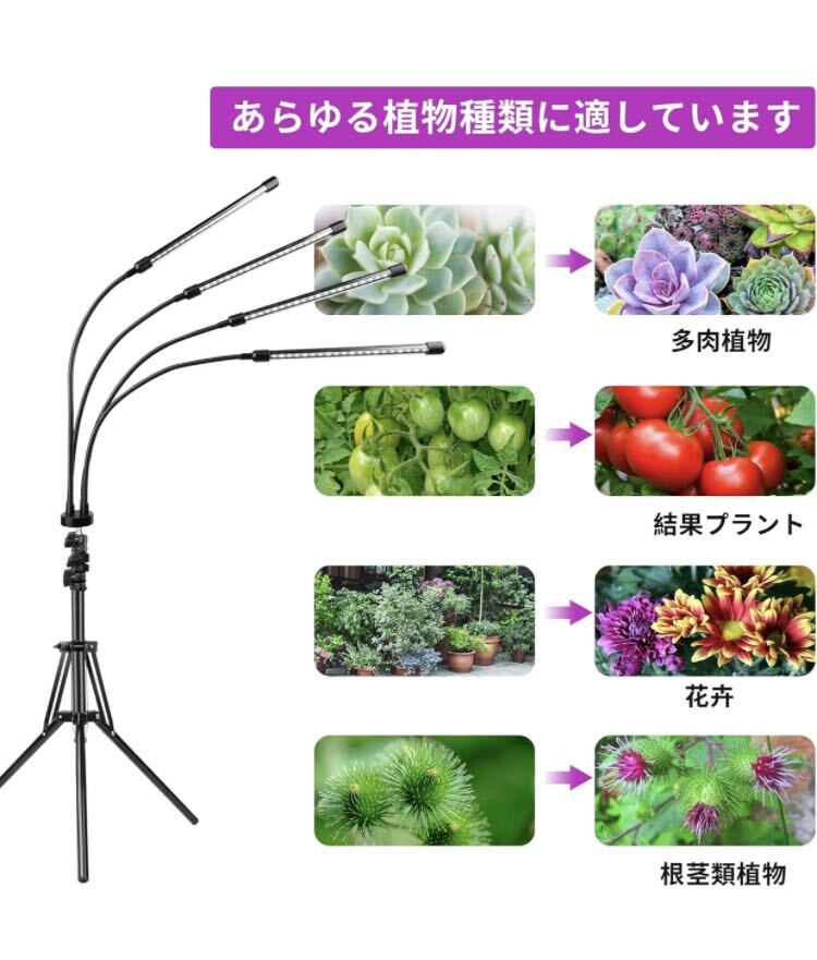 QLM LED植物成長ライト 植物栽培ライト 自動スイッチタイミング機能（４H / 8H / 12H)屋内栽培ライトタイミング機能 おしゃれ 植物育成の画像6