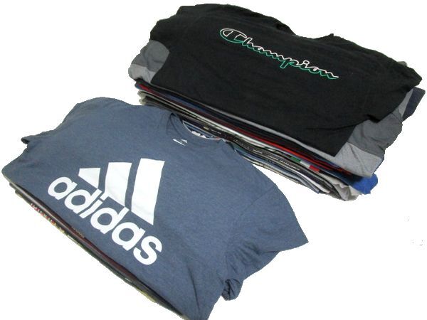 アメリカ輸入★スポーツブランド 長袖 Tシャツ 大量 37枚セット★古着卸 サイズMIX ロンT Champion/adidas/UNDER ARMOUR まとめ売り No.OJ4の画像1