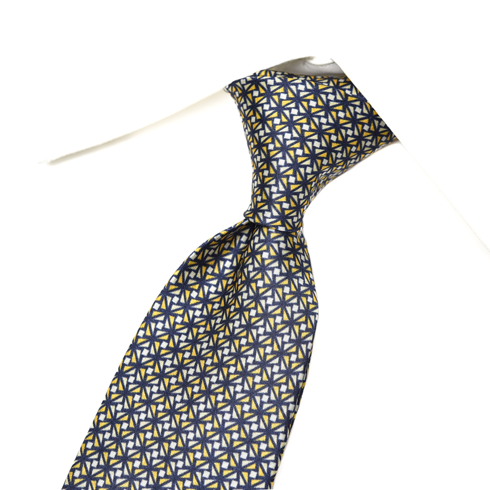  весна лето новое поступление новый товар joru geo Armani GIORGIO ARMANI галстук всесезонный мужской шелк 100%. какой рисунок темно-синий × желтый 401789