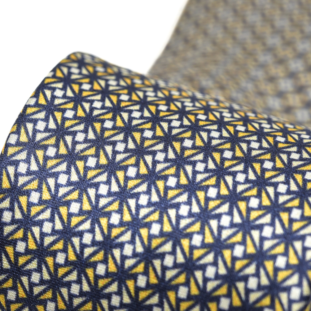  spring summer new arrival new goods joru geo Armani GIORGIO ARMANI necktie all season men's silk 100%. what pattern navy × yellow 401789