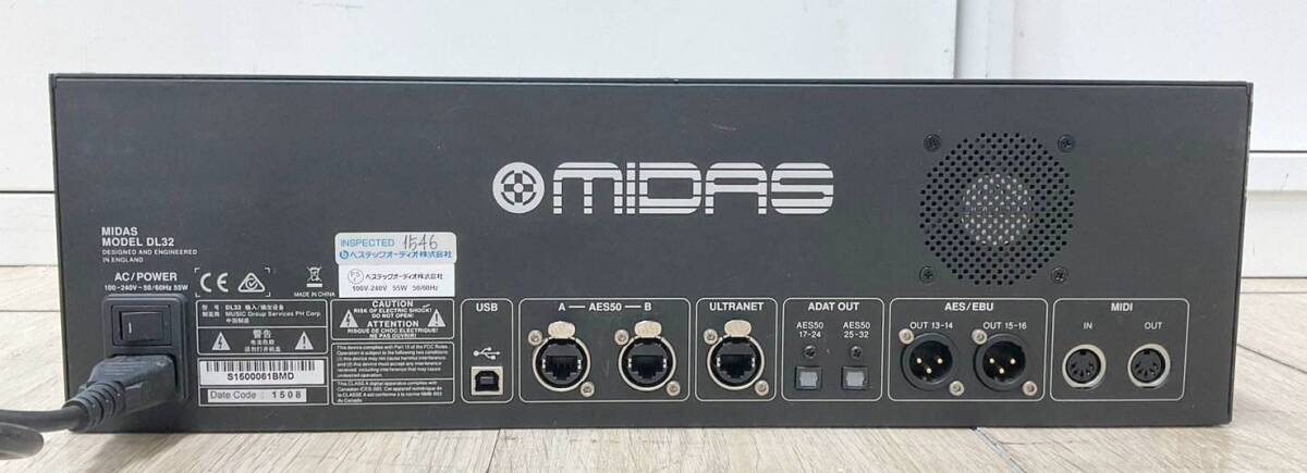 ◇オーディオ機器◆MIDAS マイダス DL32 32ch デジタルミキサー ステージボックス 通電確認済_画像5