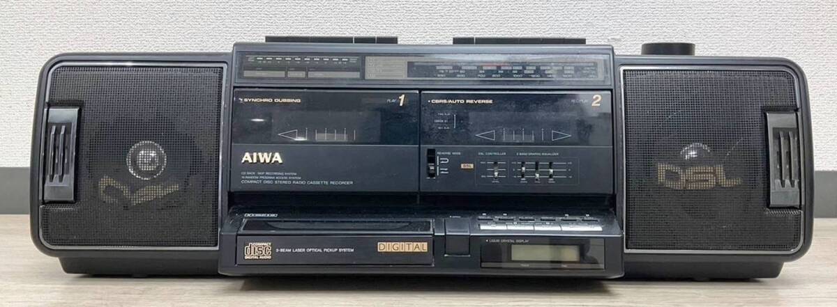◇ラジカセ◆AIWA アイワ CSD-W880 COMPACT DISC STEREO RADIO CASSETTE RECORDER CD ステレオ ラジオ カセットレコーダー 通電確認済_画像1