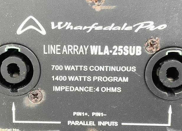 ◇オーディオ機器◆Wharfedale Pro ワーフェデール プロ WLA-25SUB サブウーファー ※直接引き取り歓迎の画像6
