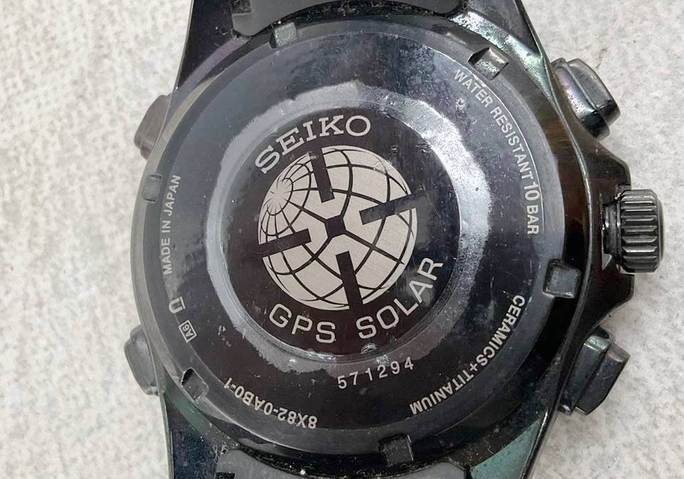 ◇腕時計◆SEIKO セイコー ASTRON アストロン 8X82-0AB0-1 GPS 電波ソーラー クロノグラフ 黒文字盤 稼働品の画像5