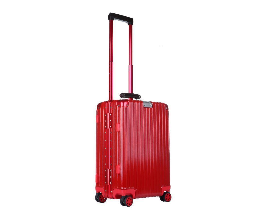 スーツケース 赤 機内持ち込み 20L アルミケース ダブルTSAロック 4輪スピナーキャスター Sサイズ 赤 機内 軽量化 国内 海外旅行 韓国の画像3