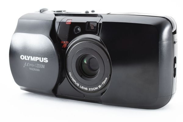 【実用品】Olympus オリンパス μ[myu:] panorama 黒 ブラック コンパクトフィルムカメラ #734-2の画像3