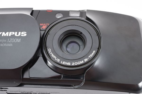 【実用品】Olympus オリンパス μ[myu:] panorama 黒 ブラック コンパクトフィルムカメラ #734-2の画像9