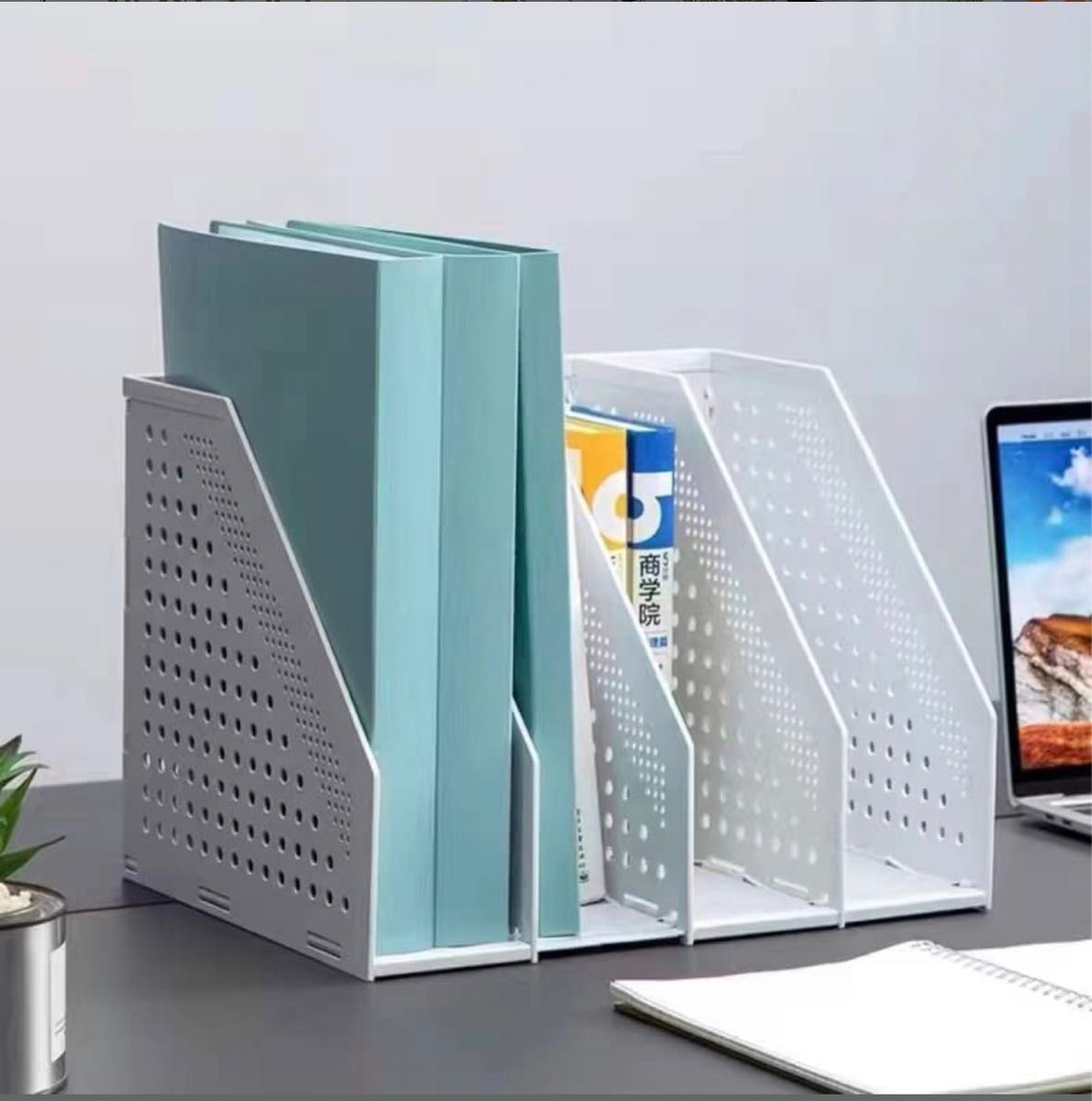 ファイルボックス デスクトップ シェルフ 折りたたみ式 ブックスタンド Q33 ファイルボックス ブックスタンド 卓上棚